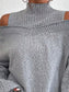 Women Cold Shoulder Turtleneck Sweater nicholesgifts