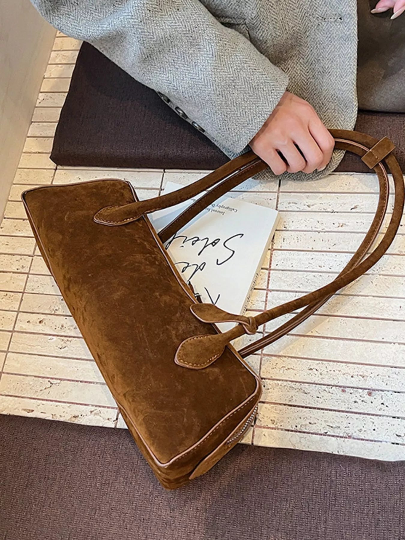 Solid Color Shoulder Bag nicholesgifts