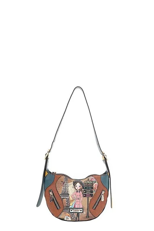 Nicole Lee USA Eco-Leather Saddle Bag Trendsi