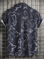 Men's Plus Size Arrow Print Short Sleeve Button Down Shirt nicholesgifts