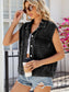 Pocketed Button Up Sleeveless Denim Jacket nicholesgifts