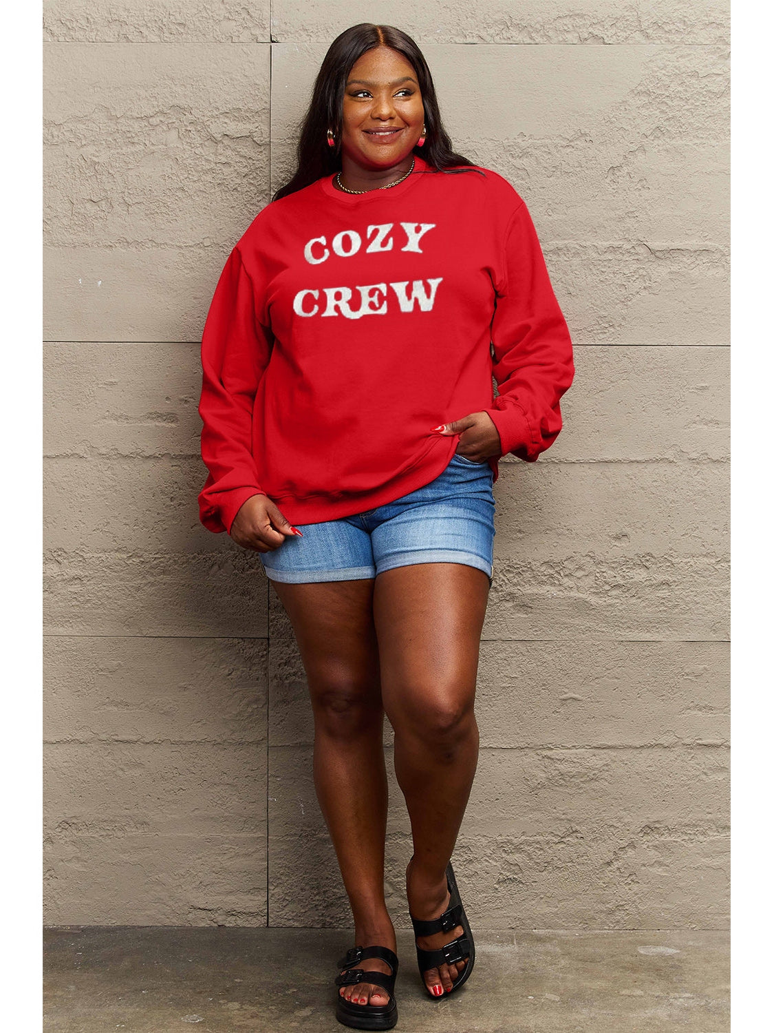 Simply Love Full Size COZY GREW Graphic Sweatshirt nicholesgifts