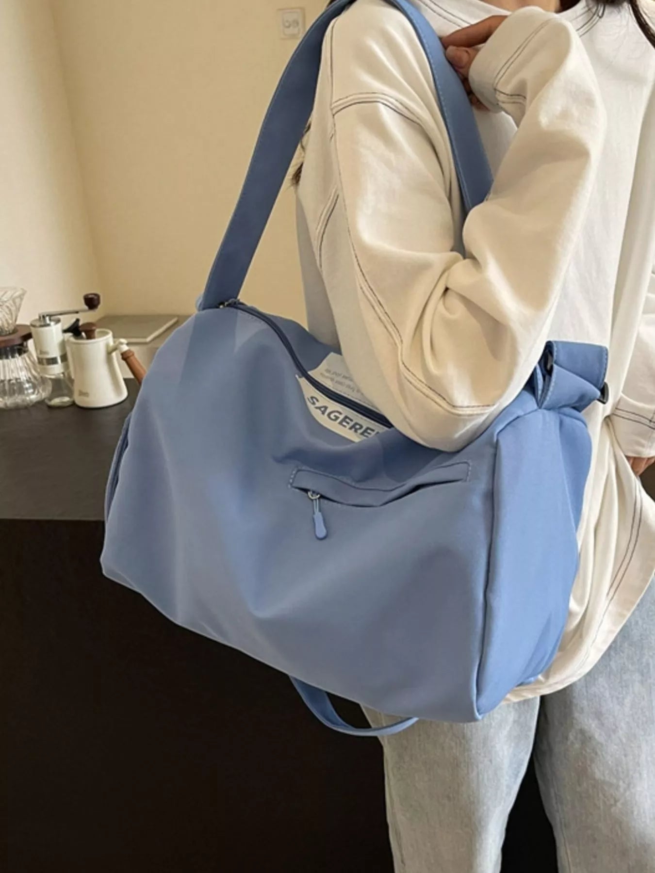 Lightweight Duffel Travel Bag with Adjustable Strap nicholesgifts