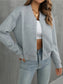 Zip Up Long Sleeve Jacket nicholesgifts