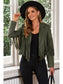 Fringe Trim Lapel Collar Cropped Blazer nicholesgifts