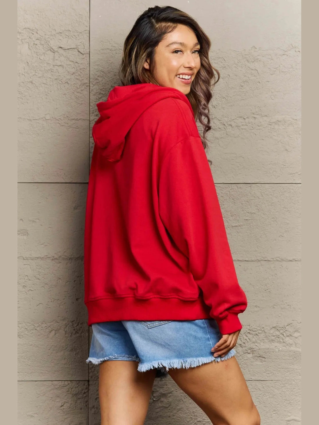 Full Size Zip Up Long Sleeve Hooded Jacket