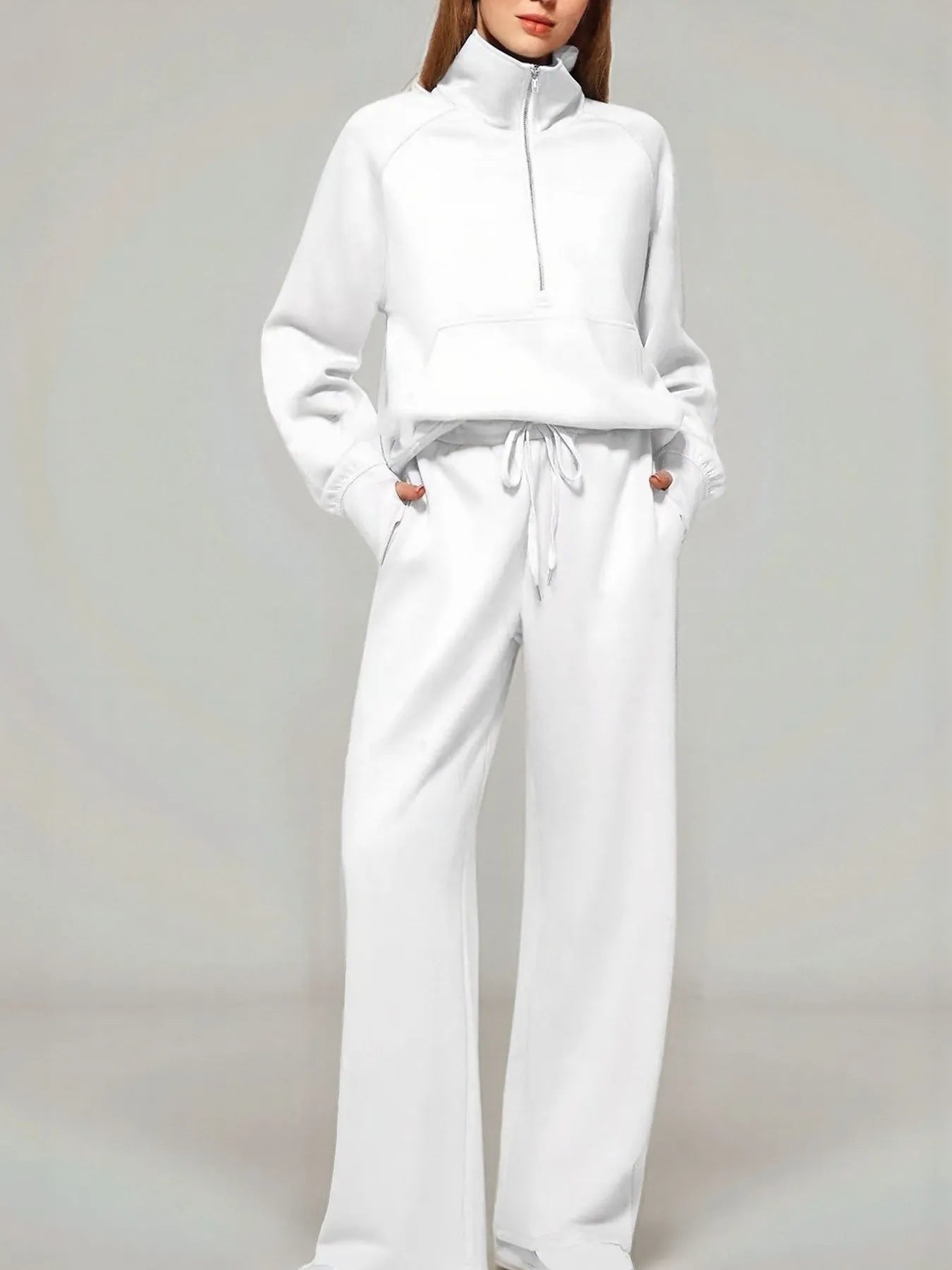 Half Zip Long Sleeve Top and Pants Set NicholesGifts