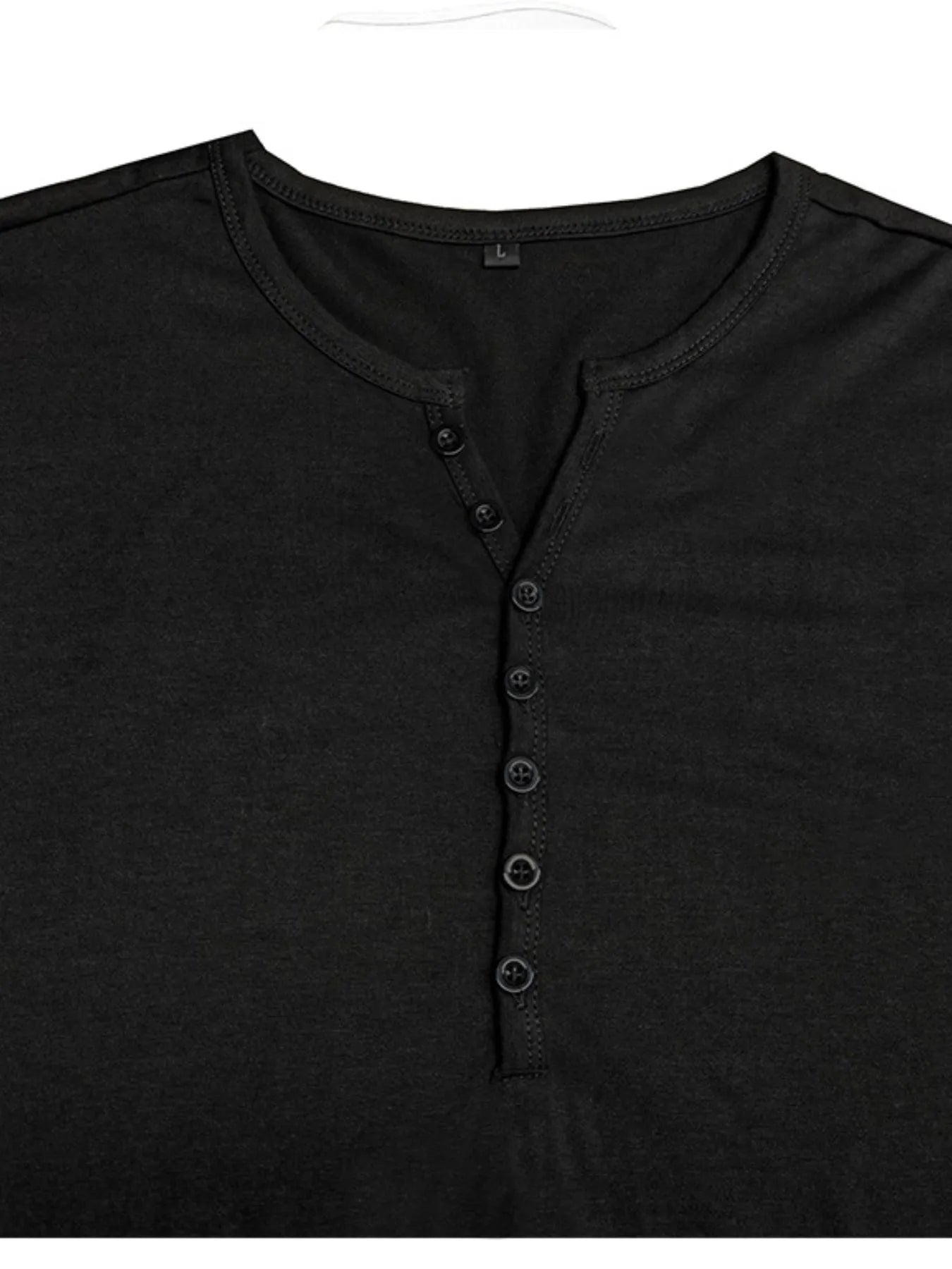 Men's Classic Henley Short Sleeve Polo Shirt NicholesGifts