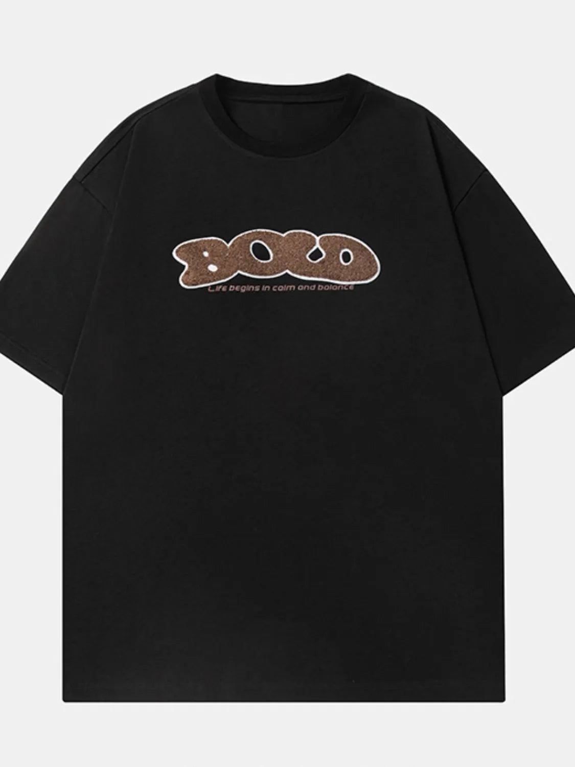 Men's Plus Size Round Neck Half Sleeve T-Shirt Trendsi