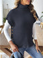 Turtleneck Side Decor Button Sweater Vest nicholesgifts