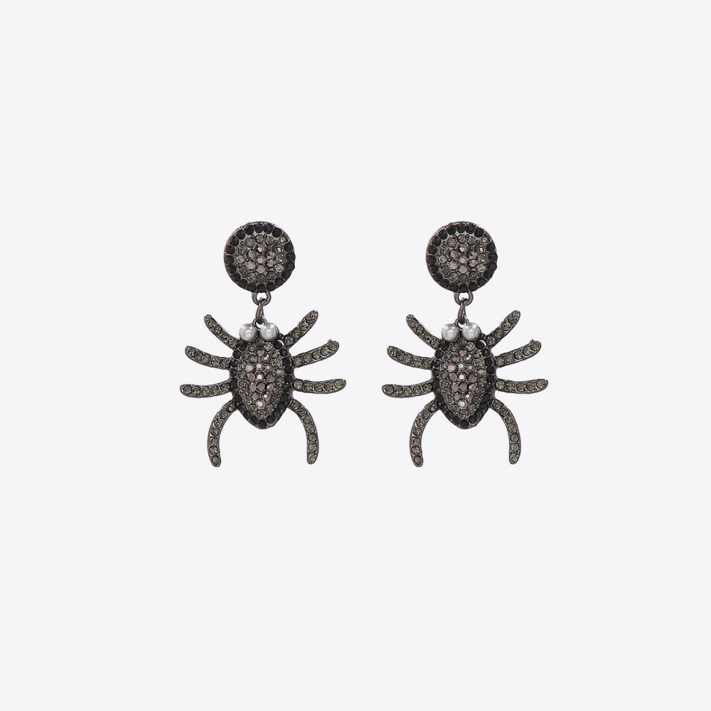 Spider Rhinestone Alloy Earrings Trendsi