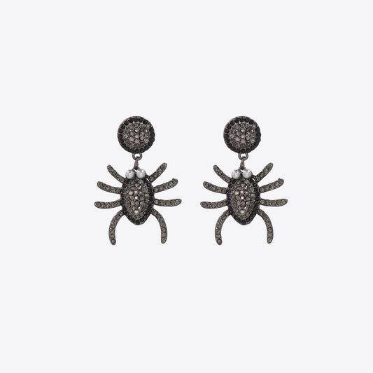 Spider Rhinestone Alloy Earrings Trendsi