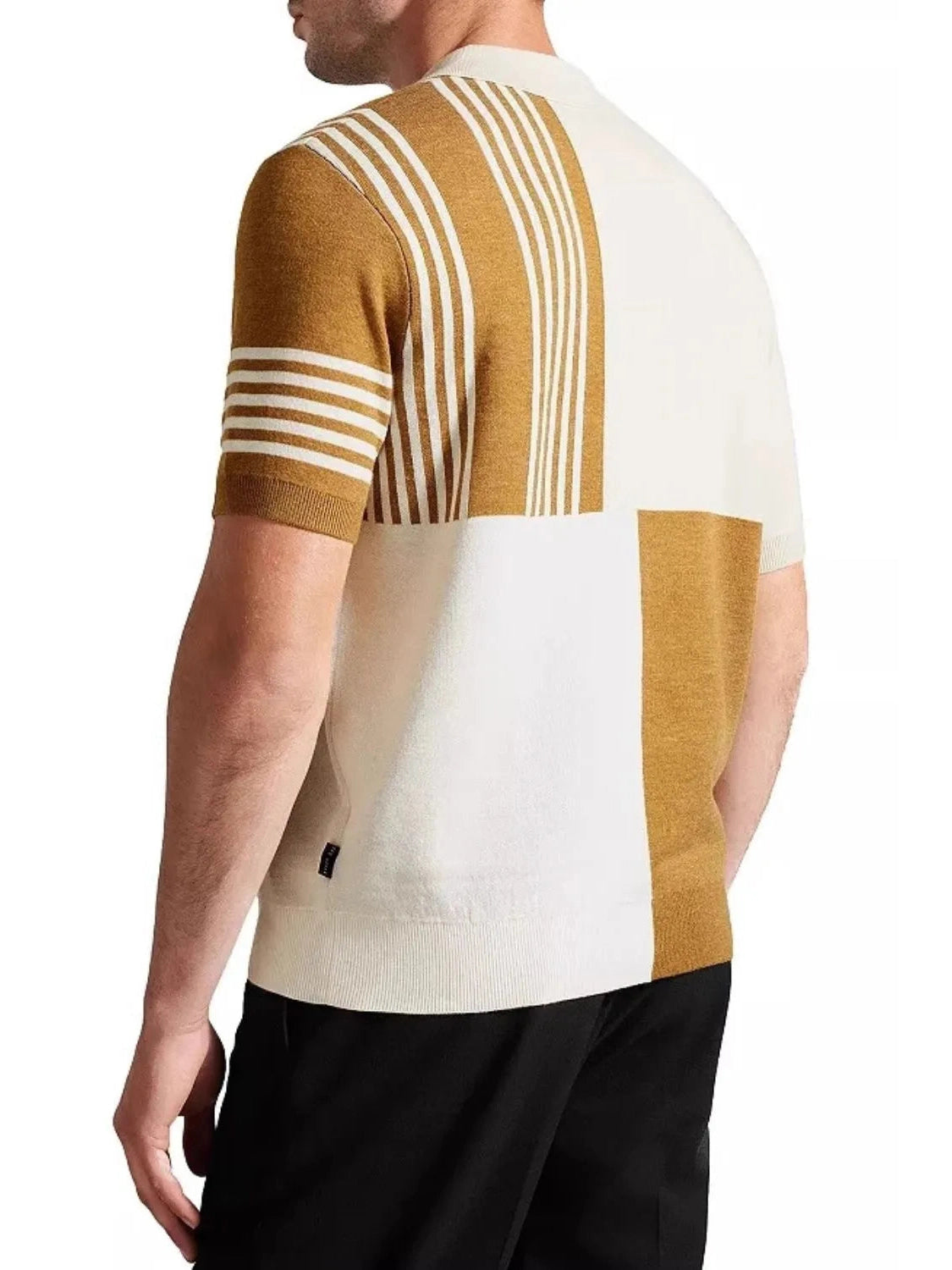 Men's Plus Size Color Block Short Sleeve Polo NicholesGifts