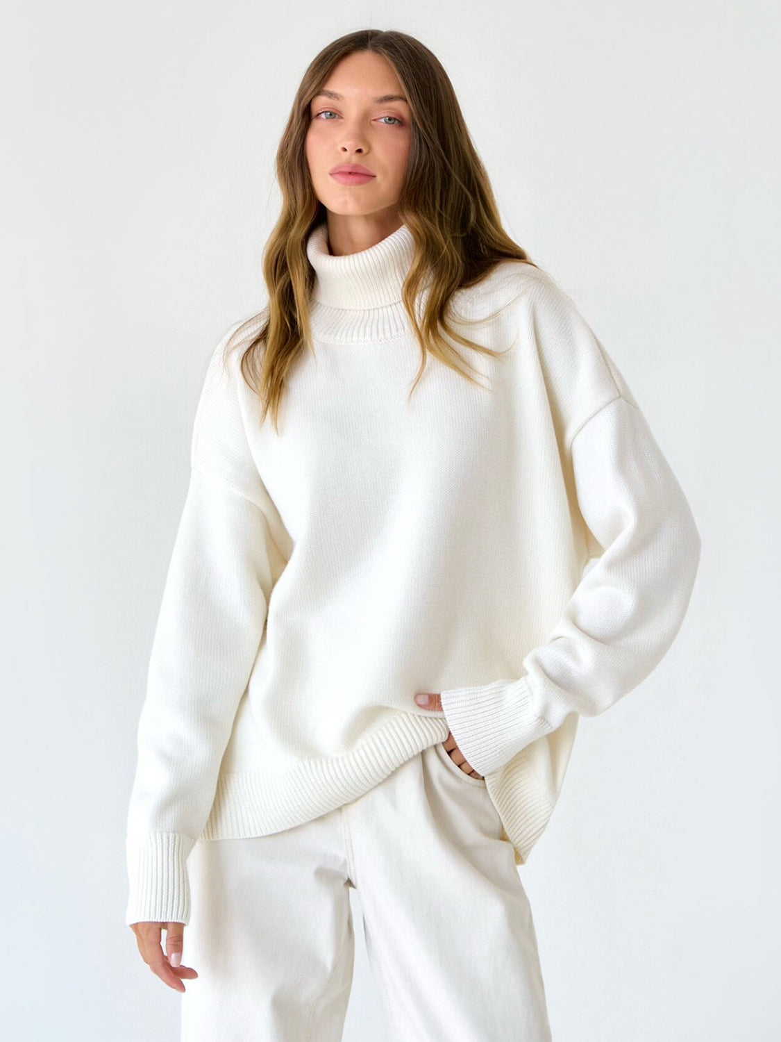Turtleneck Long Sleeve Sweater NicholesGifts