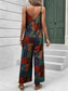 Printed Scoop Neck Spaghetti Strap Jumpsuit nicholesgifts