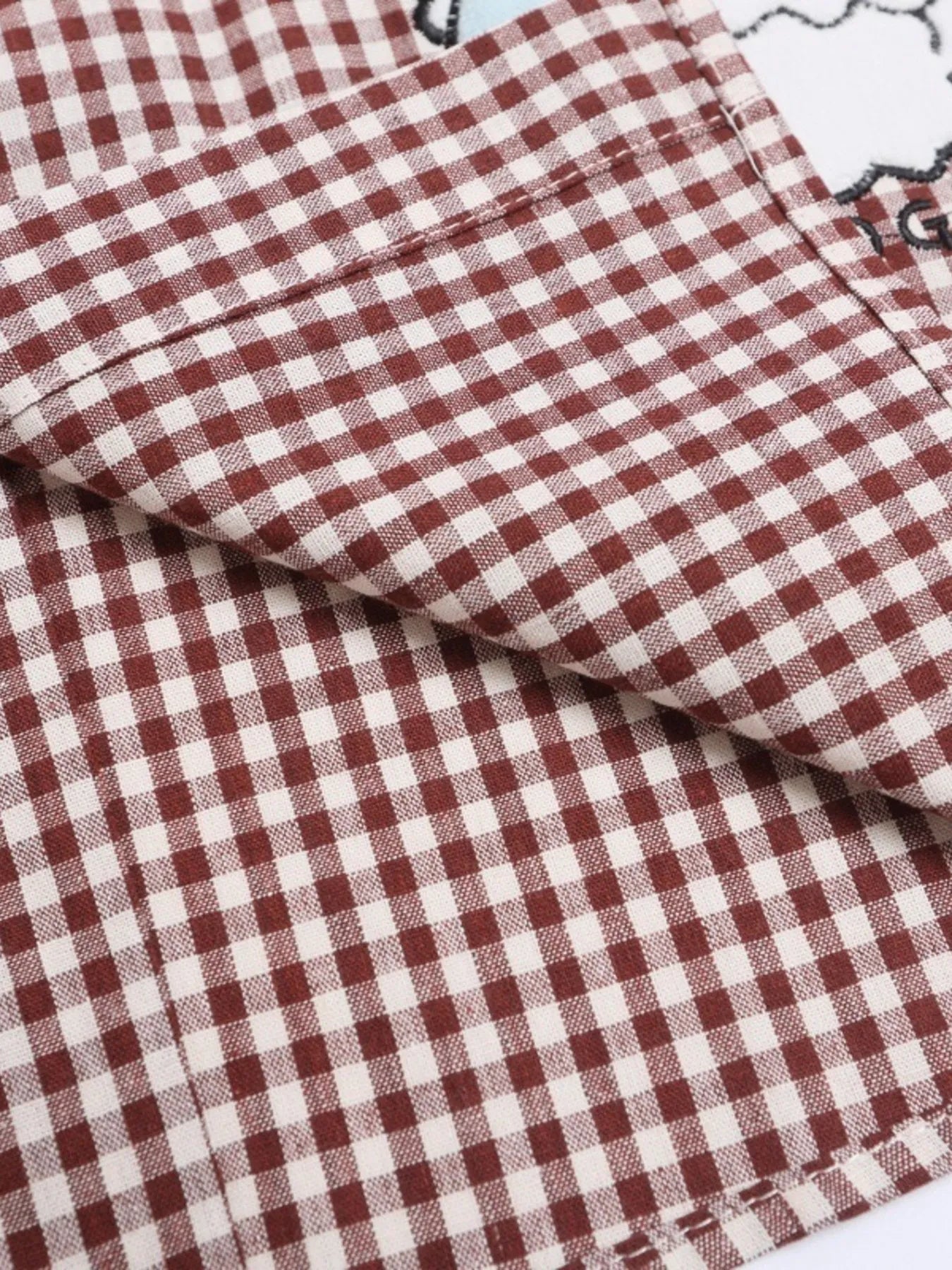 Men's Dog Patches Gingham Check Shirt NicholesGifts