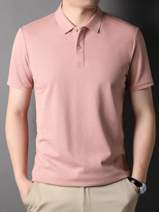 Men's Plus Size Slim Fit Short Sleeve Polo Shirt