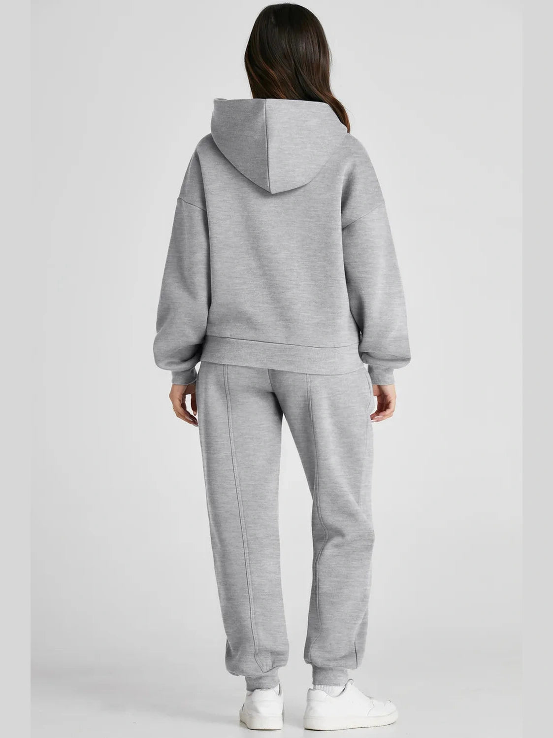 Dropped Shoulder Long Sleeve Hoodie and Pants Active Set nicholesgifts