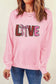 Bow Love Sequin Pattern Valentine Sweatshirt nicholesgifts