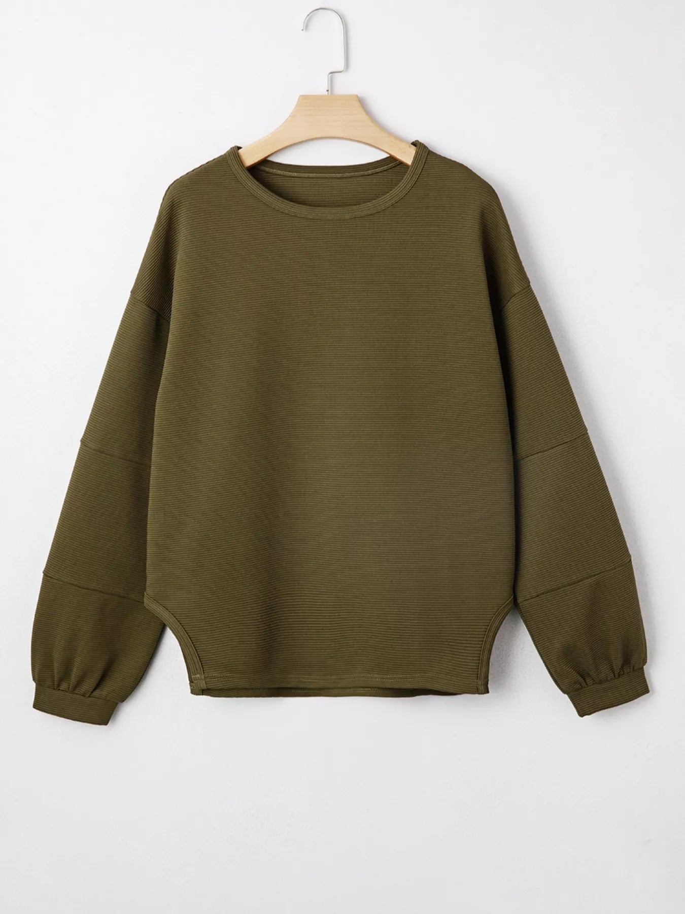 Ribbed Knit Oversized Sweatshirt nicholesgifts