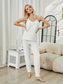 Fuzzy V-Neck Cami and Pants Lounge Set nicholesgifts