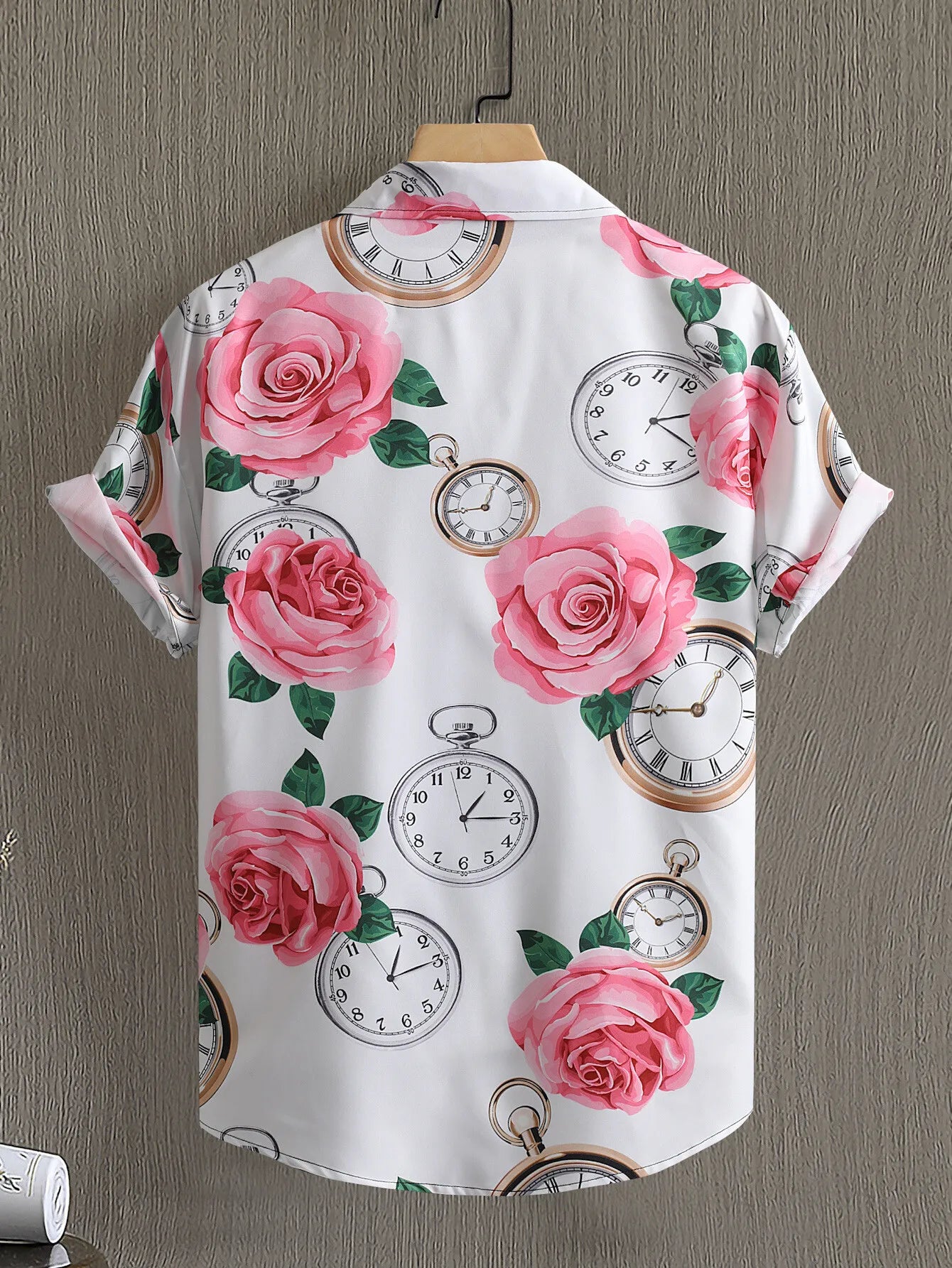 Men's Printed Button Up Short Sleeve Shirt Trendsi