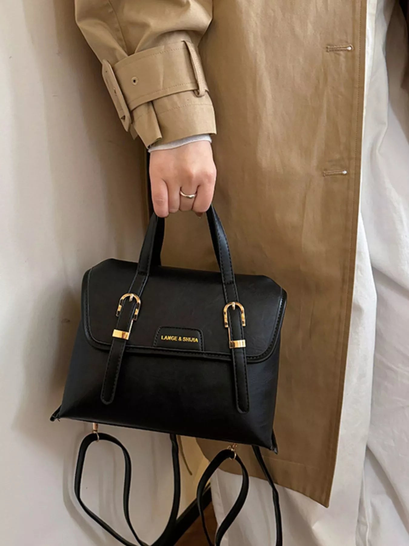 Leather Flap Backpack Bag nicholesgifts