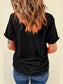 Letter Graphic Round Neck Short Sleeve T-Shirt nicholesgifts