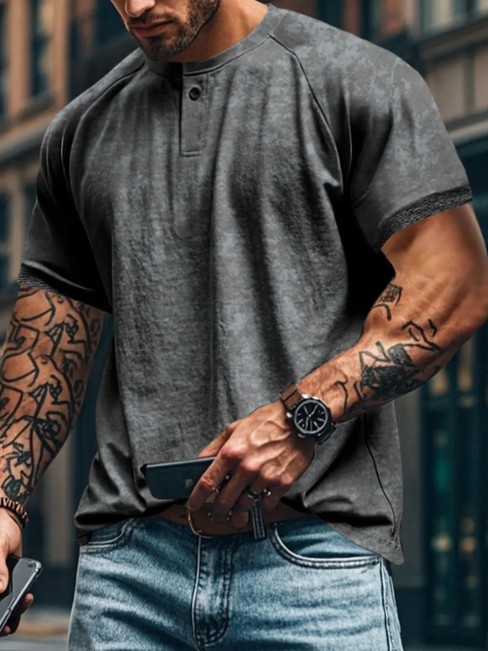 Men's Full Size Round Neck Short Sleeve T-Shirt Plus Size NicholesGifts