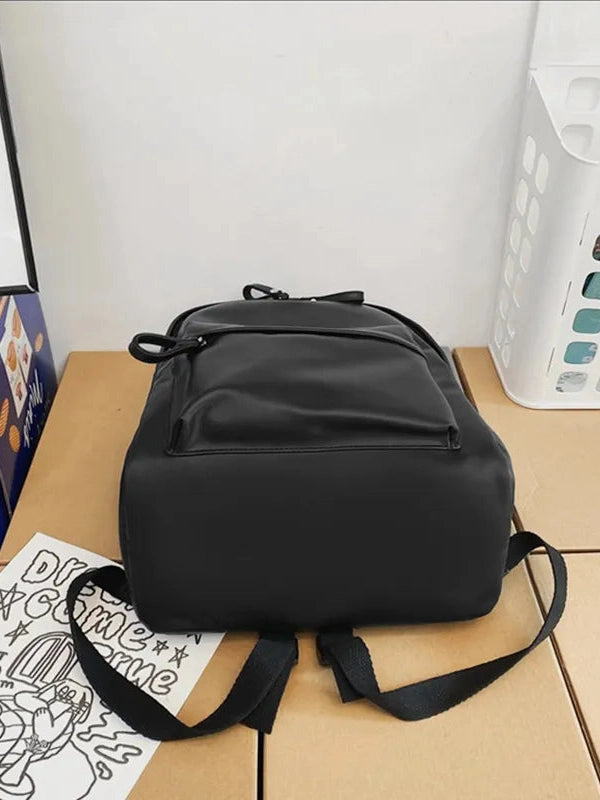 PU Leather Zip Backpack Bag nicholesgifts