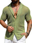 Men's Full Size Openwork Button Down Short Sleeve Shirt Plus Size nicholesgifts