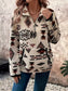 Geometric Half Zip Long Sleeve Sweatshirt nicholesgifts