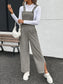 Slit Wide Leg Overalls with Pockets nicholesgifts