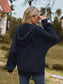 Zip Up Drawstring Long Sleeve Hooded Jacket nicholesgifts