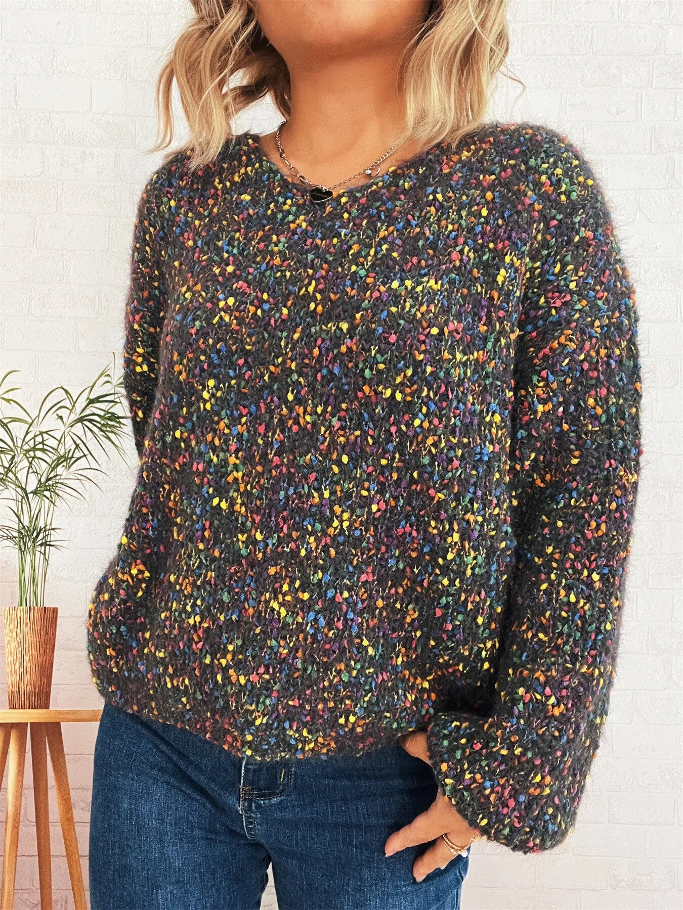Colorful Long Sleeve Sweater