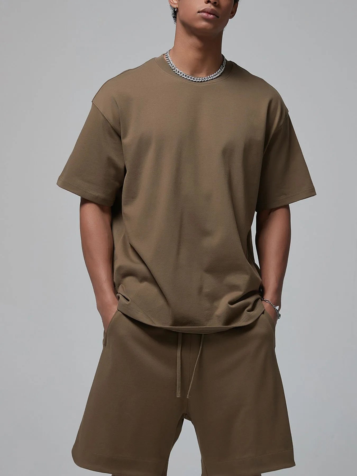 Men's Oversized Crew Neck T-Shirt Trendsi