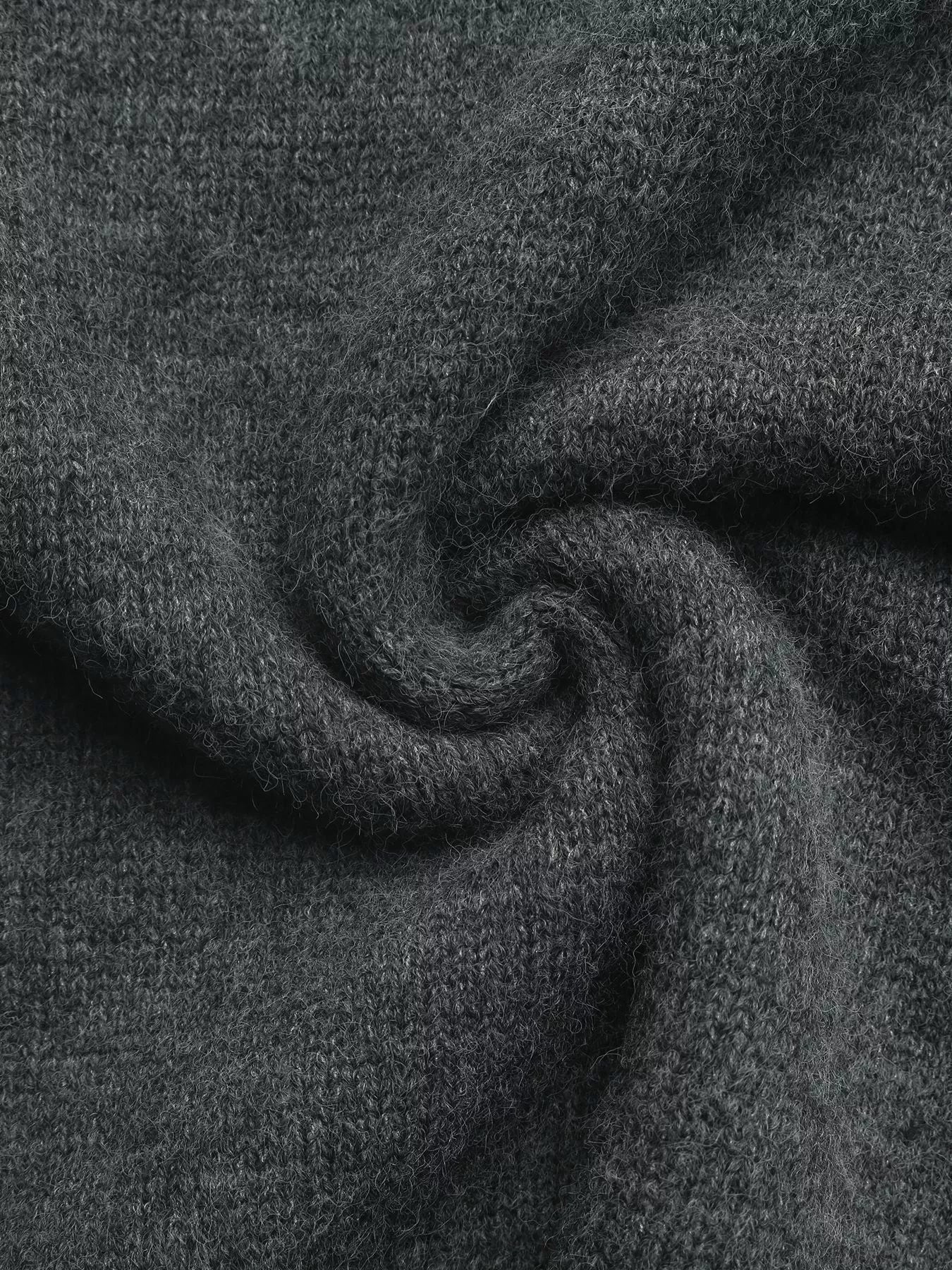 Contrast Trim Quarter Zip Hooded Sweater