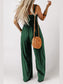 Smocked Square Neck Wide Leg Jumpsuit with Pockets nicholesgifts
