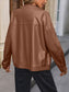 NicholesGifts Women Ivy Lane Pocketed Zip Up Collared Neck Jacket nicholesgifts