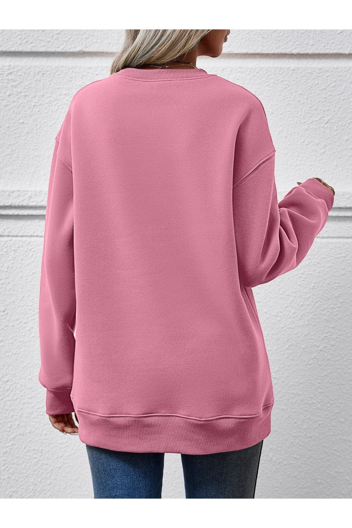 Faceless Gnomes Graphic Drop Shoulder Sweatshirt nicholesgifts