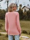 Swiss Dot V-Neck Long Sleeve Blouse nicholesgifts