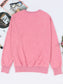 Sequin Candy Cane Round Neck Slit Sweatshirt nicholesgifts