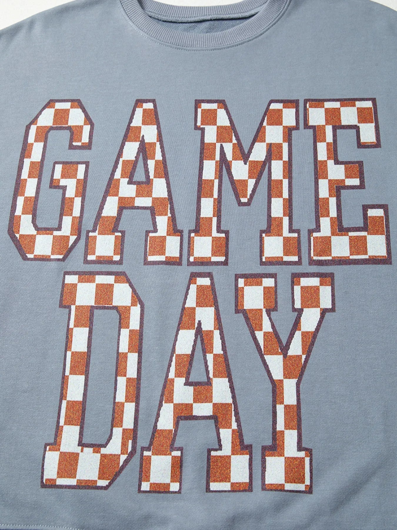 Game Day Checkered Oversized Sweatshirt