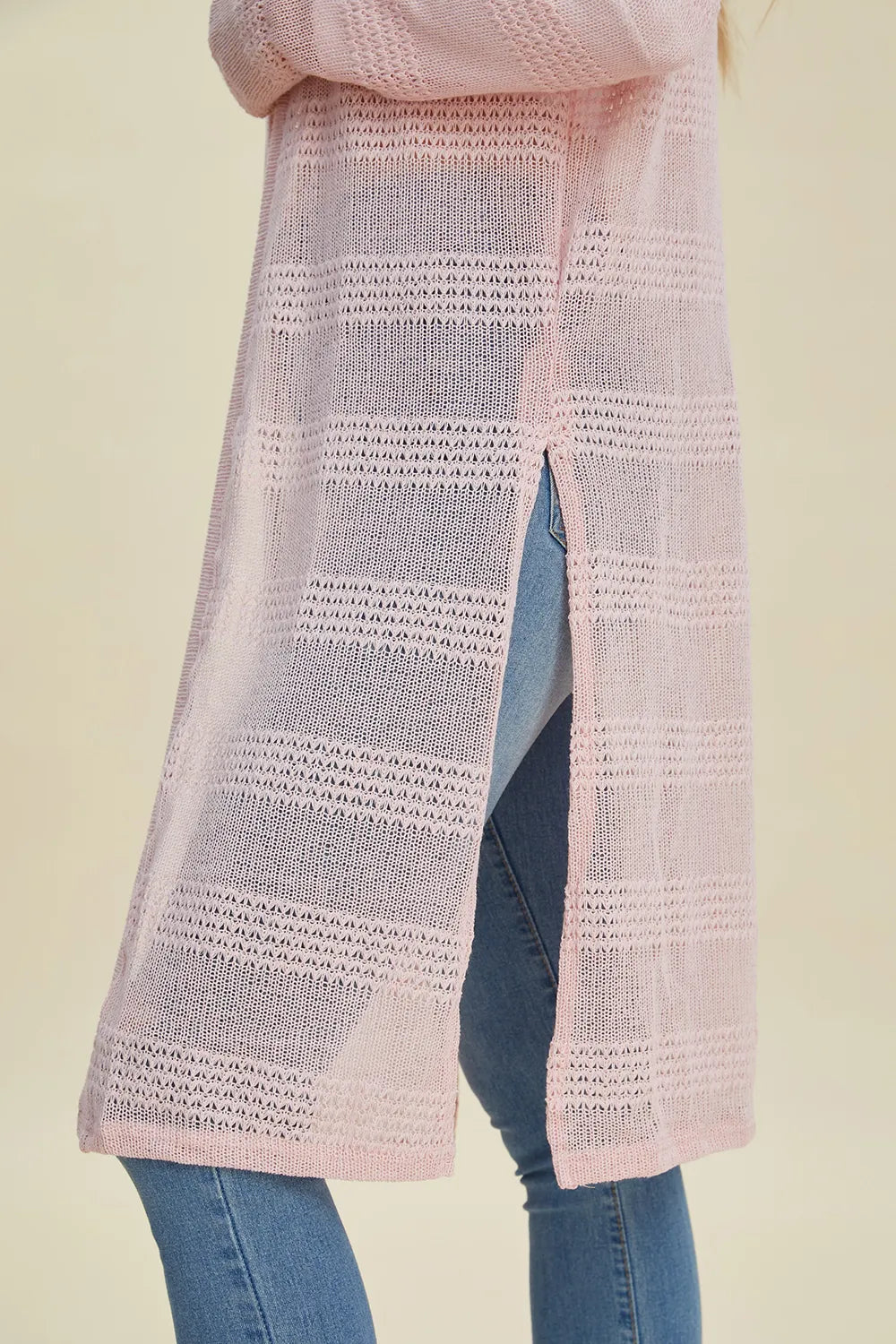 Double Take Full Size Open Front Longline Cardigan NicholesGifts