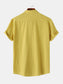 Men's Short Sleeve Button Down Shirt with Chest Pocket nicholesgifts