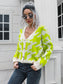 Women Houndstooth Button Down Cardigan nicholesgifts