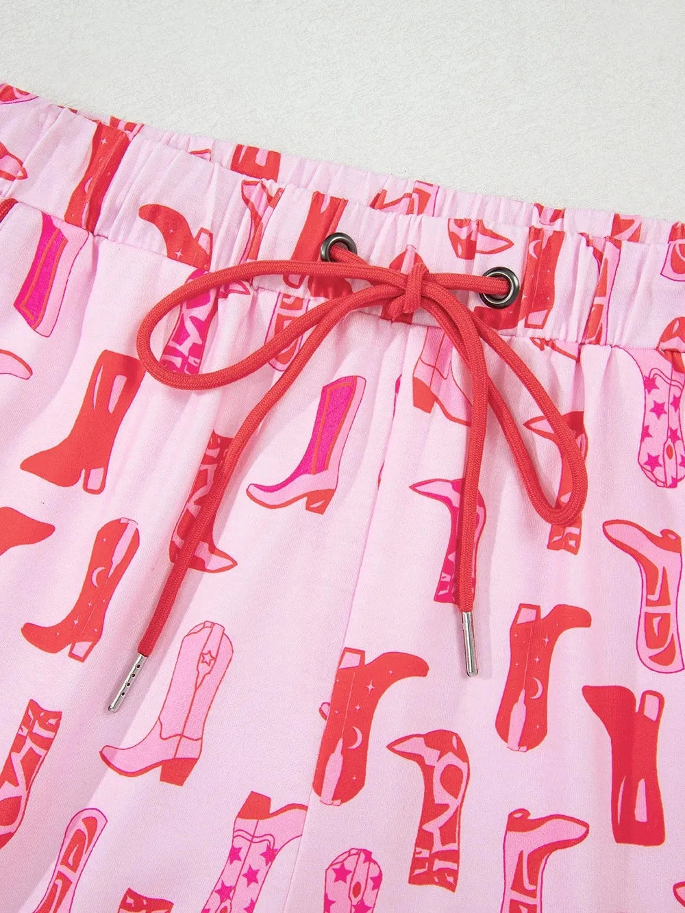 Cowgirl Boots Printed Shirt and Shorts Set nicholesgifts