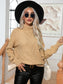 Turtleneck Cable-Knit Long Sleeve Sweater nicholesgifts