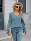 Lace Detail V-Neck Long Sleeve T-Shirt nicholesgifts