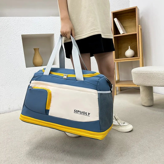 Color Block Oxford Cloth Travel Bag Trendsi